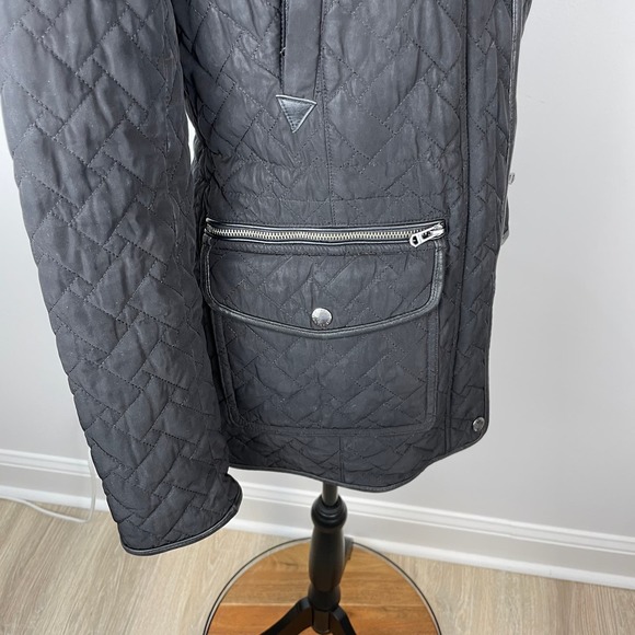 Cole Haan Quilted Hooded Lightweight Jacket In Black Size XS - Picture 6 of 13